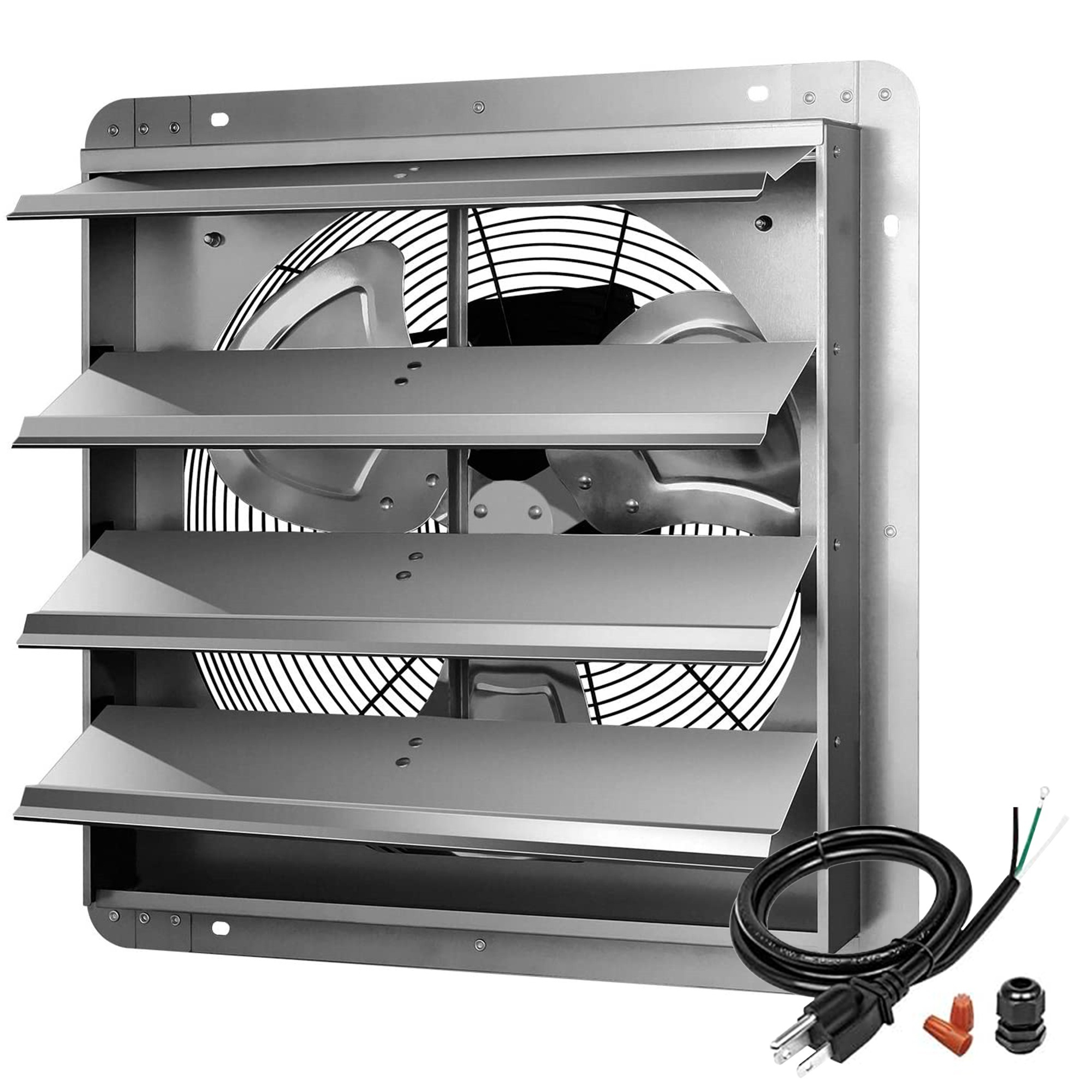 EdenDirect Electric Power Aluminum Gable Mount Attic Fan — 16in., 1200 CFM, Thermostat Controlled, Speed Control, Model# NTE-EHAUST16